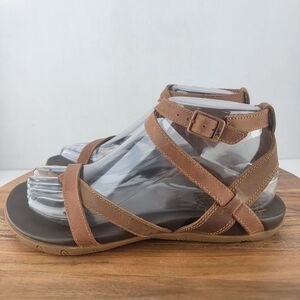 Chaco Womens Size 7 Brown Juniper Leather Strappy Buckle Sandals